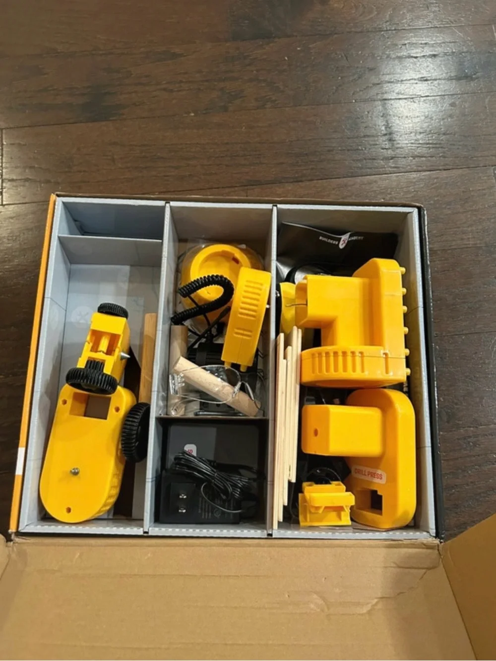 4-in-1 Woodworking Station Kids Toy - Yellow